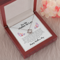 From Daughter in law, To Mother in law-Love Knot Necklace - Custom Heart Design