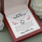 From Son in Law, To Mother in law-Love Knot Necklace - Custom Heart Design