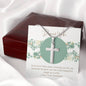 God gave me an angel-Artisan Cross Necklace - Custom Heart Design