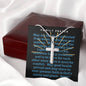 Family Prayer-Artisan Cross Necklace - Custom Heart Design