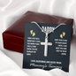 Daddy, From Baby-Cross Necklace - Custom Heart Design