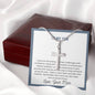 Son, Take risk carefully, From Mom -Artisan Cross - Custom Heart Design