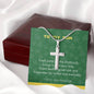Son - Shamrock Blessing Cross Necklace - Custom Heart Design