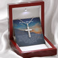Promise Cross Necklace-I want us to go hand in hand | Custom Heart Design