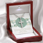 God gave me an angel-Artisan Cross Necklace -Custom Heart Design