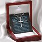 Family Prayer-Artisan Cross Necklace - Custom Heart Design