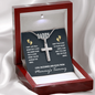 Daddy, From Baby-Cross Necklace - Custom Heart Design