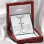 Son, Take risk carefully, From Mom -Artisan Cross - Custom Heart Design