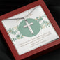 God gave me an angel-Artisan Cross Necklace - Custom Heart Design