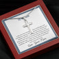 Son, Take risk carefully, From Mom -Artisan Cross - Custom Heart Design
