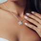 Girlfriend, Perhaps… I could love you longer-Love Knot Necklace - Custom Heart Design