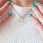 St Pat’s Blessing-Ball Chain Cross Necklace - Custom Heart Design