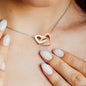 Sentimental Interlocking Hearts Necklace | Custom Heart Design