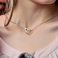 Sentimental Interlocking Hearts Necklace | Custom Heart Design