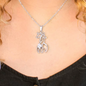 Graceful Love Giraffe Necklace - Custom Heart Design