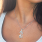 Graceful Love Giraffe Necklace - Custom Heart Design