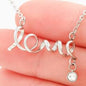 Scripted Love Necklace - Custom Heart Design