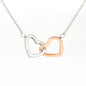 Create Custom Wordle-Interlocking Hearts Necklace | Custom Heart Design