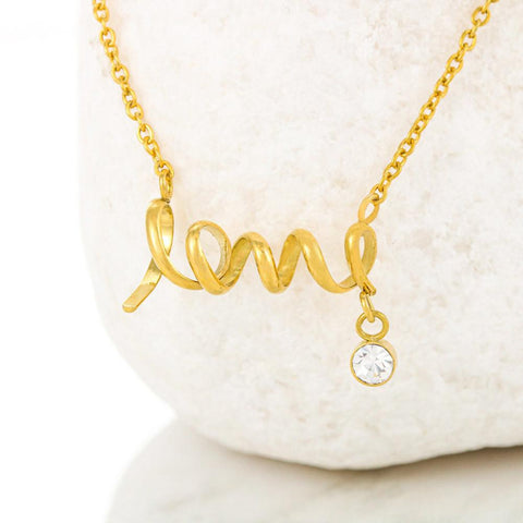 Scripted Love Necklace - Custom Heart Design