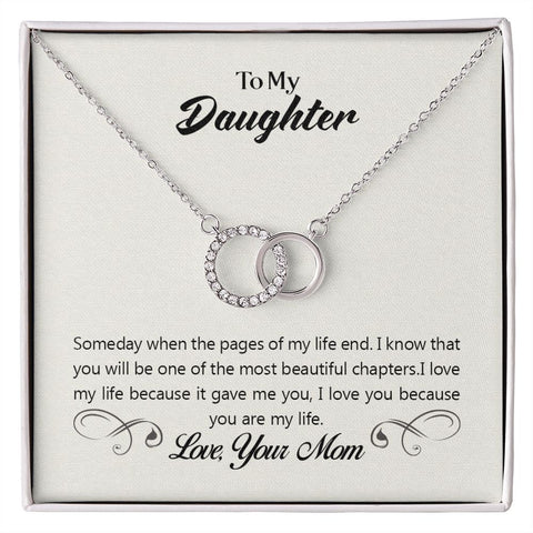 Circle Necklace for Daughter from Mom | Custom Heart Design