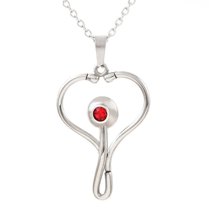 Stethoscope Heart Necklace - Custom Heart Design
