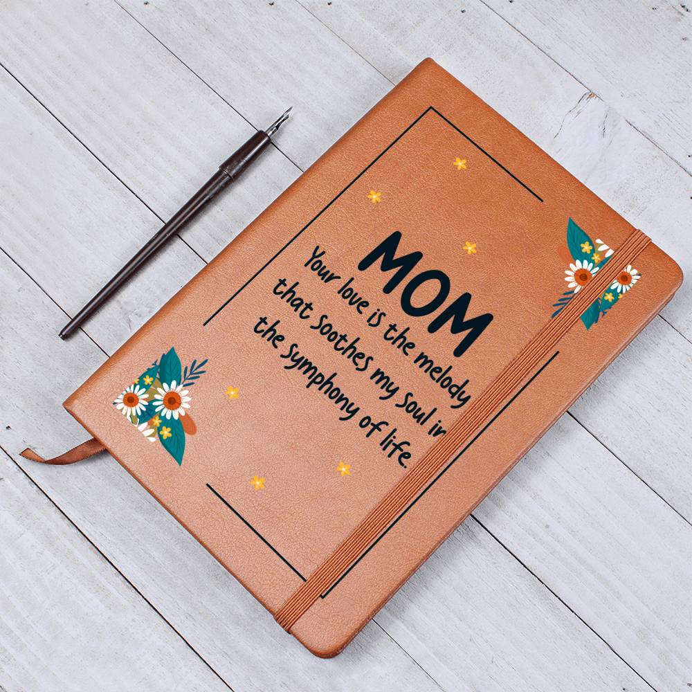 Leather Journal for Mom - Custom Heart Design