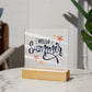Square Acrylic Plaque-Hello Summer - Custom Heart Design