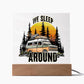 Squarre Acrylic  Plaque-Camping RV - Custom Heart Design