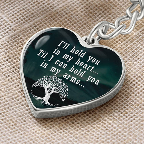 Mom Remembrance Statement Heart Keychain - Custom Heart Design