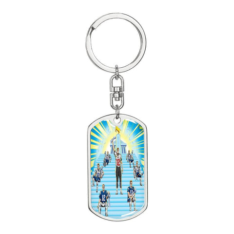 Tag Keychain- Brady 7 Titles - Custom Heart Design