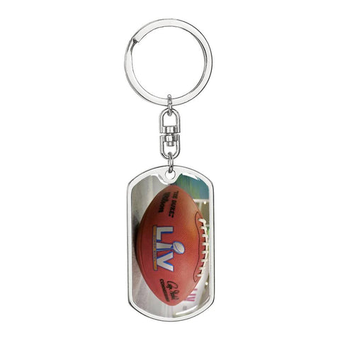 Tag Keychain- LV Football - Custom Heart Design