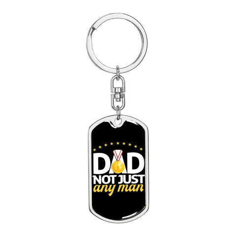 Dad not just any man-Keychain - Custom Heart Design