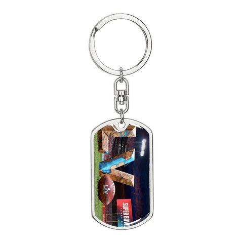 Tag Keychain- Retro LV - Custom Heart Design