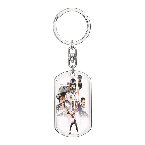 Tom Brady Retirement Keychain - Custom Heart Design