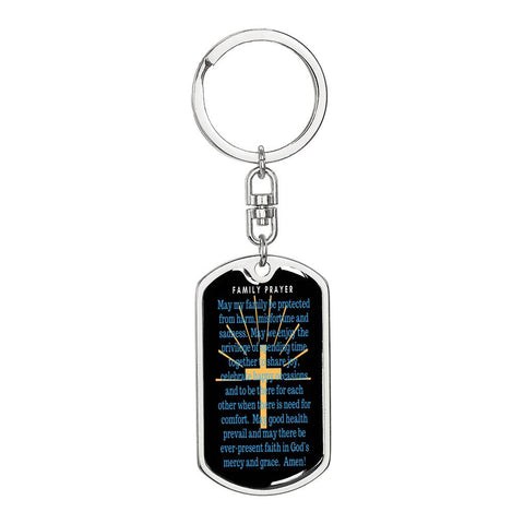 Sentimental Religious Family Prayer Keychain - Custom Heart Design