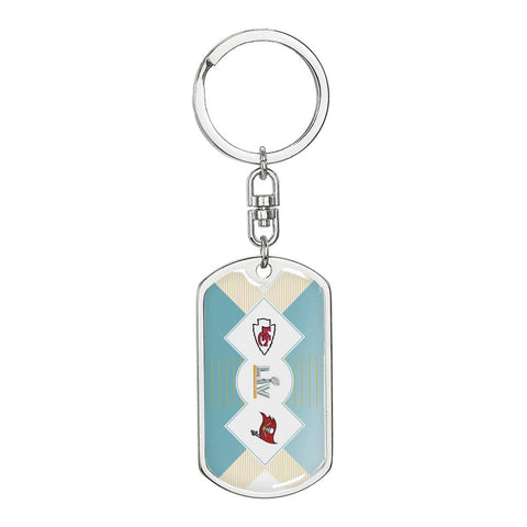 Tag Keychain- TB vs KC - Custom Heart Design