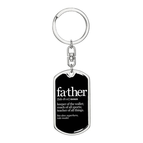 Father Noun-Keychain - Custom Heart Design