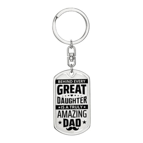 Behind every great daughter, is an amazing Dad. - Custom Heart Design