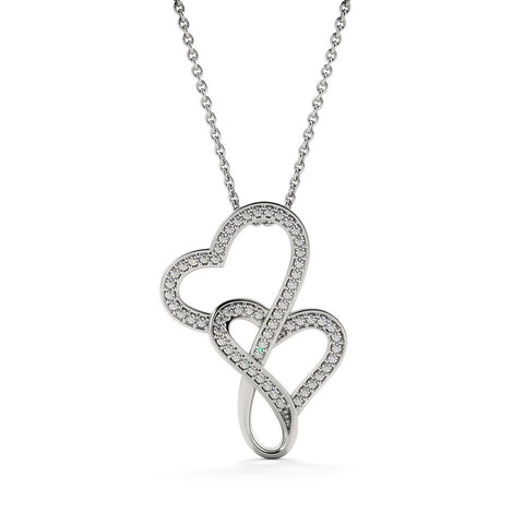 Double Hearts Necklace | Custom Heart Design
