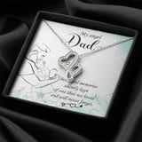 Double Hearts Dad Remembrance Necklace | Custom Heart Design