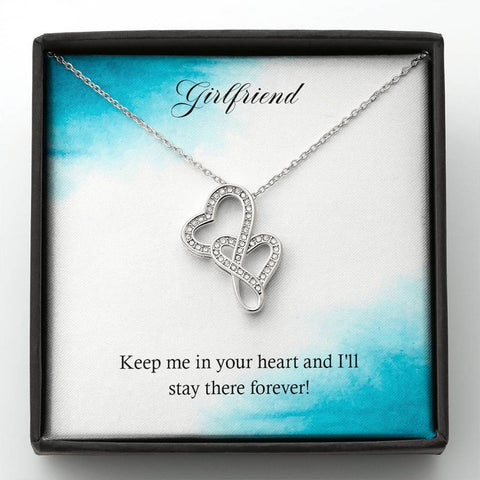 Double Hearts Necklace for Girlfriend | Custom Heart Design