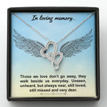 Double Hearts Remembrance Necklace | Custom Heart Design