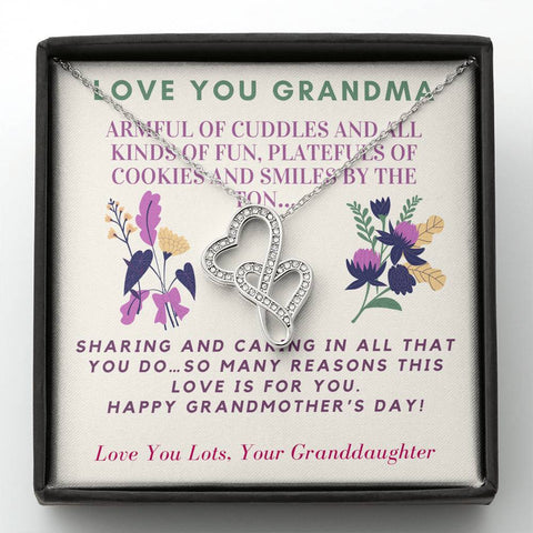 Double Hearts for Grandma From Granddaughter | Custom Heart Design