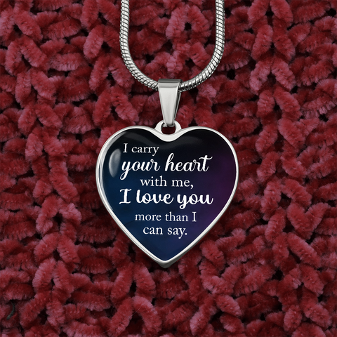 I carry your heart-Pendant - Custom Heart Design