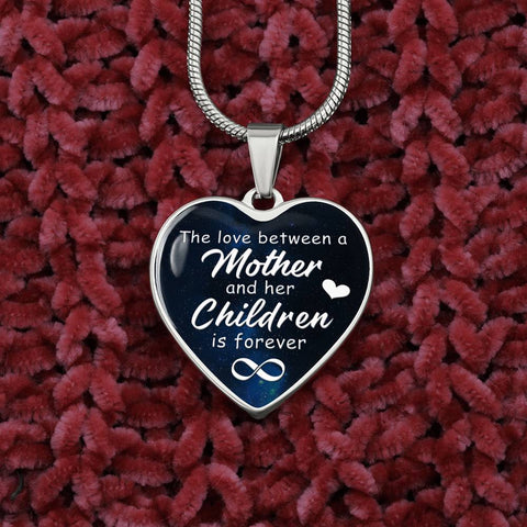 A Mother's love is forever-Necklace - Custom Heart Design