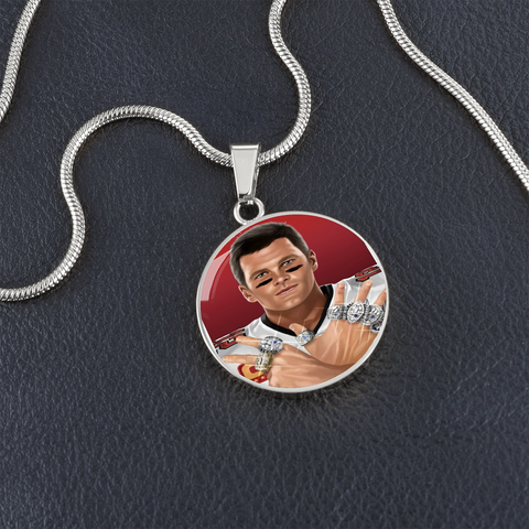 Tom Brady Seven Rings Necklace - Custom Heart Design