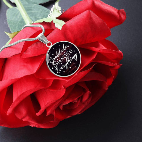 Gratitude changes everything-Pendant - Custom Heart Design