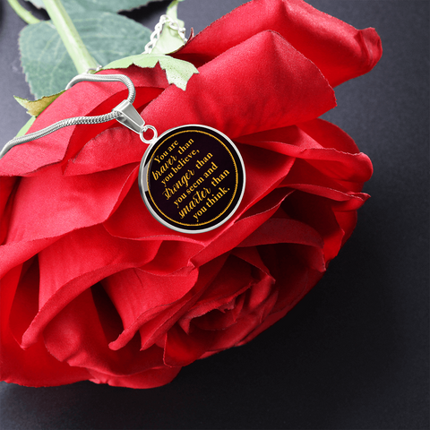 Brave, strong and smart-Pendant - Custom Heart Design