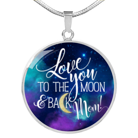 Love you to the moon & back Necklace - Custom Heart Design