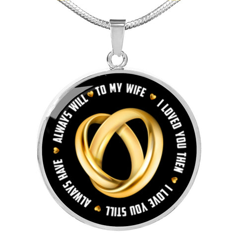 Wedding Band Necklace - Custom Heart Design